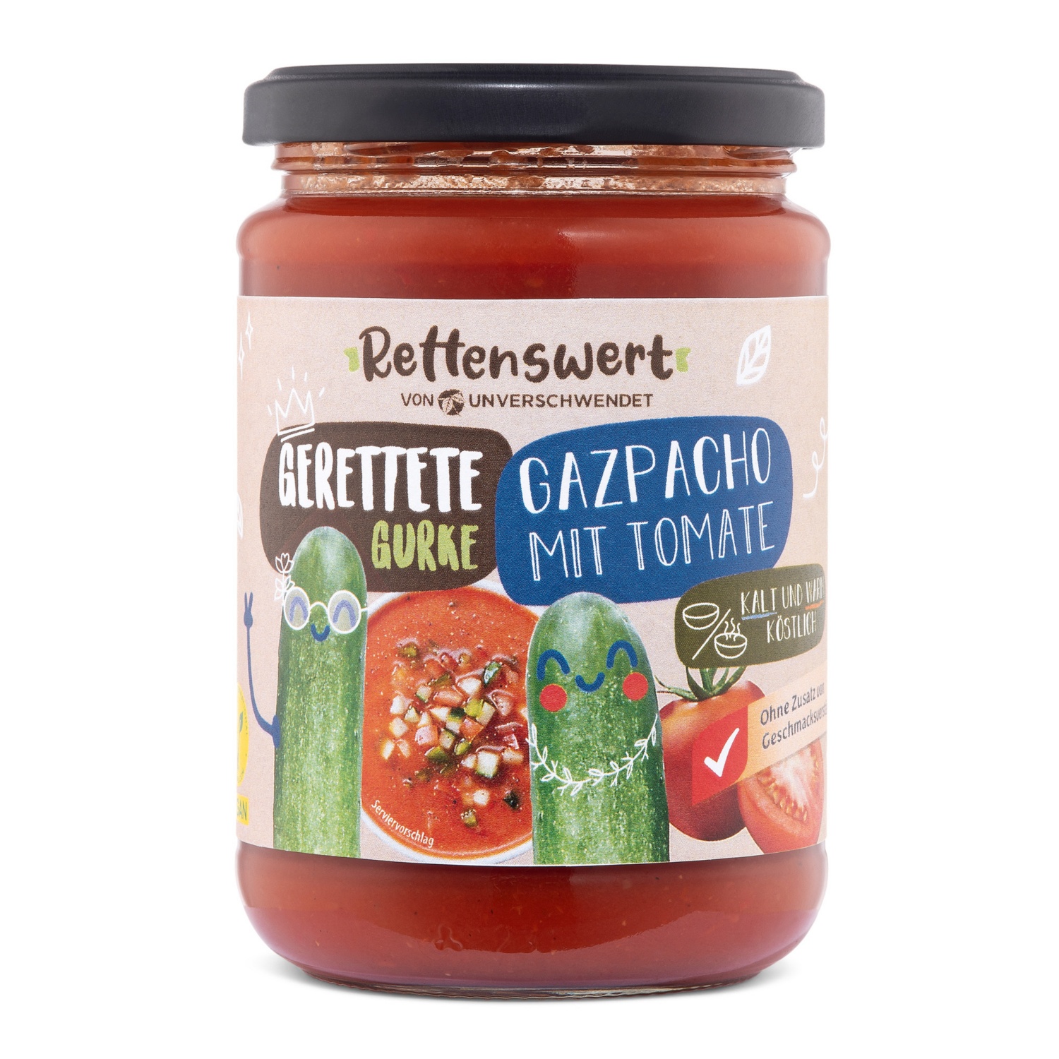 RETTENSWERT Suppe im Glas, Tomate-Gurke