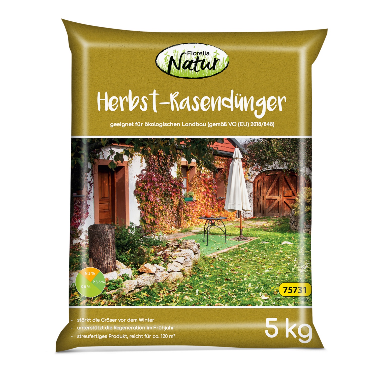 FLORELIA NATUR Herbst-Rasendünger