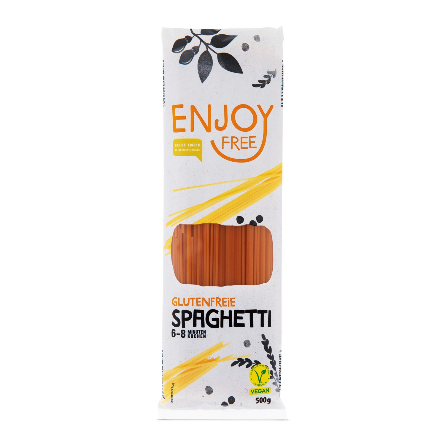 ENJOY FREE! Gemüsepasta, Spaghetti aus gelben Linsen