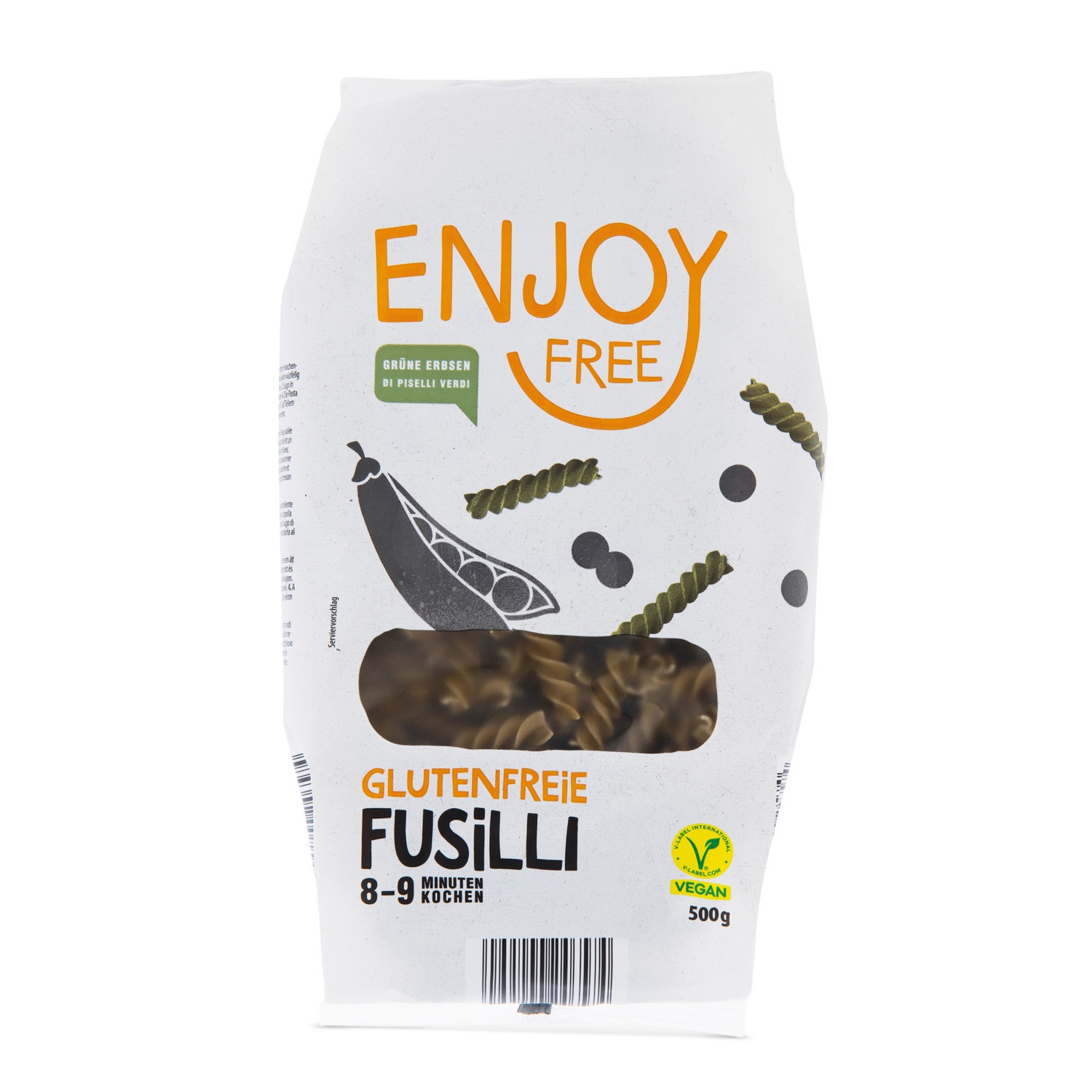 ENJOY FREE! Gemüsepasta, Fusilli aus grünen Erbsen