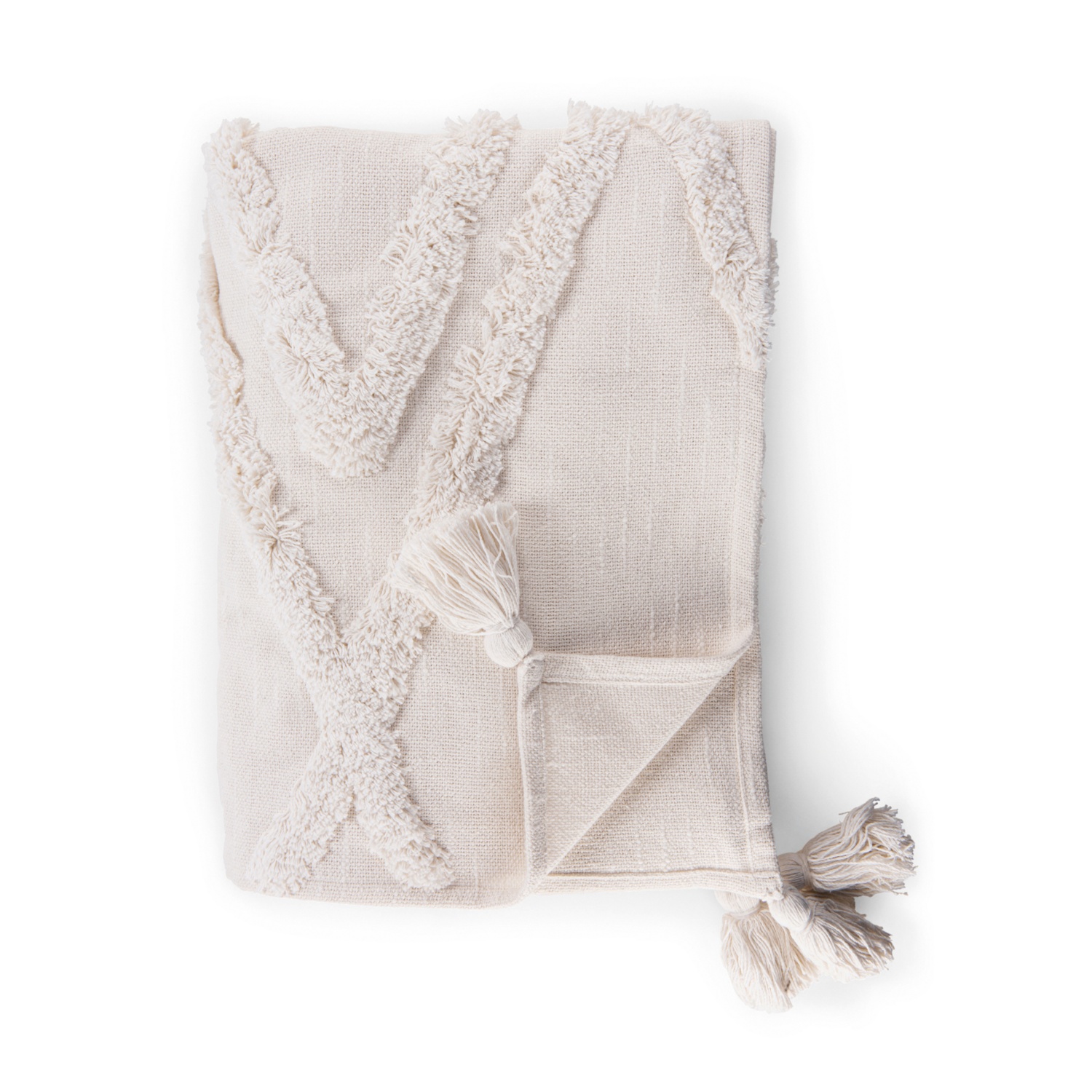 HOME CREATION Decke Boho, Weiß HOFER