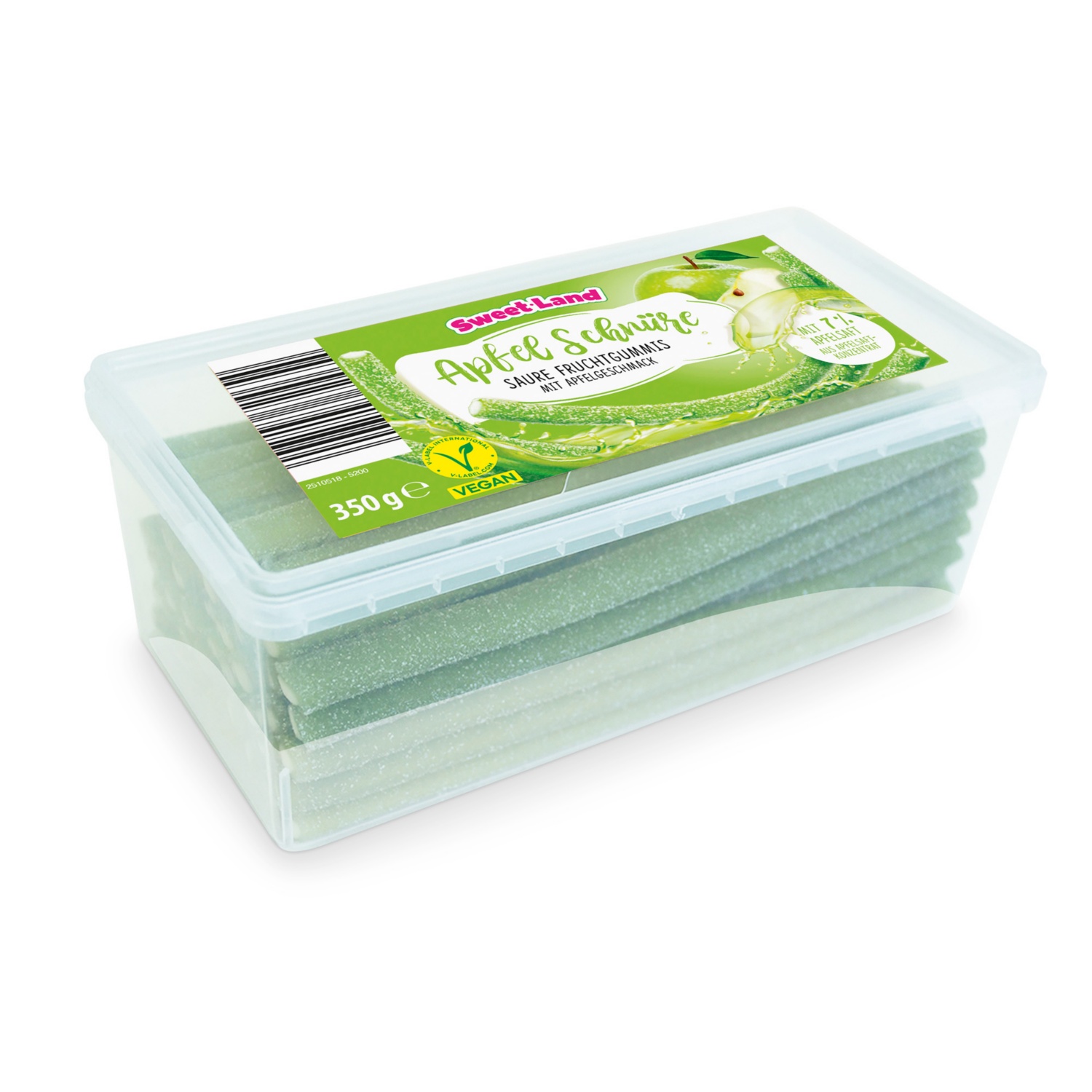 SWEET LAND Fruchtgummi, Apfel Schnüre