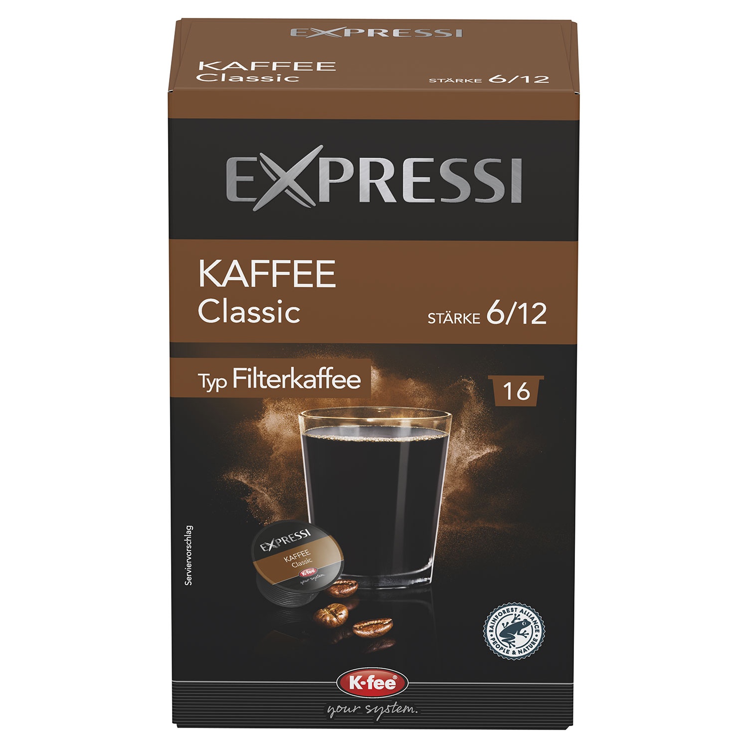 EXPRESSI Kaffeekapseln Typ Filterkaffee 120 g