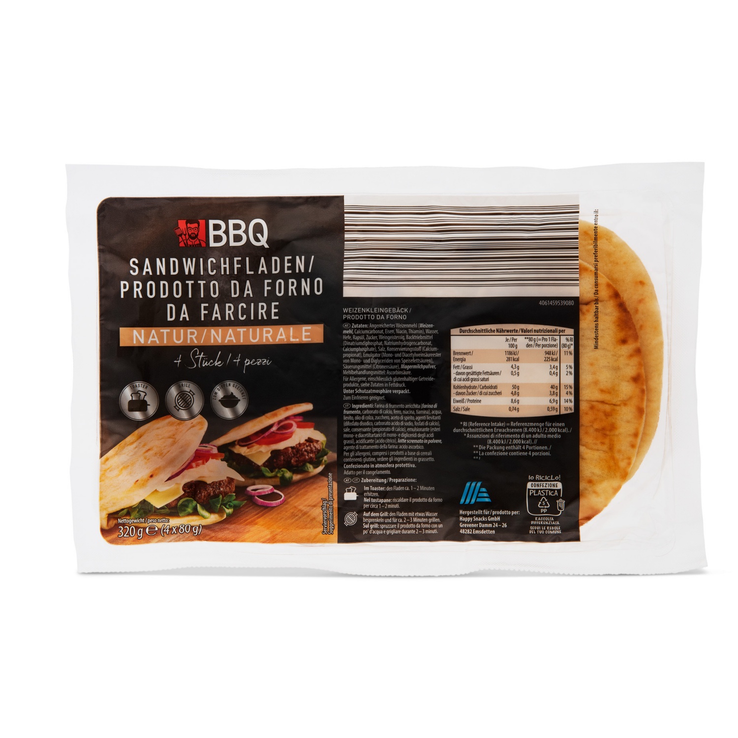 BBQ Sandwich Fladen