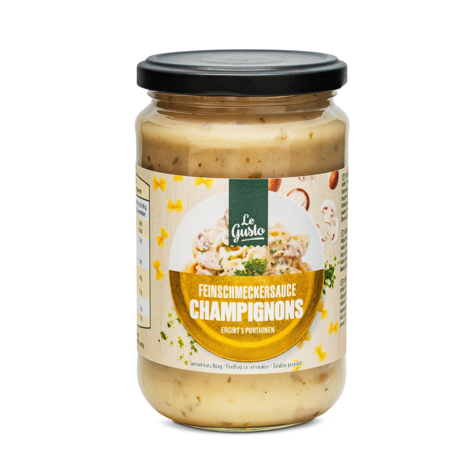 LE GUSTO Feinschmeckersauce im Glas, Champignon