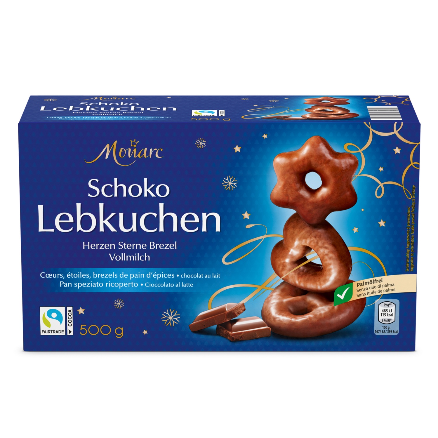MONARC Schoko Lebkuchen, Vollmilch, 500 g