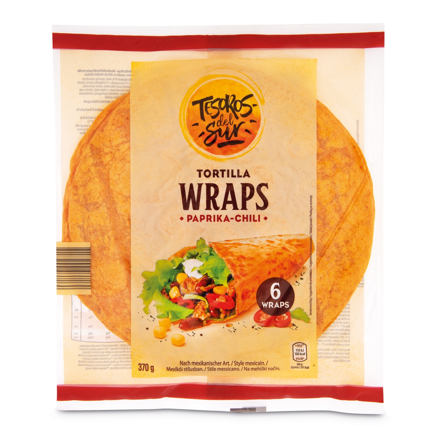 TESOROS DEL SUR Tortilla Wraps Mexico, Chili
