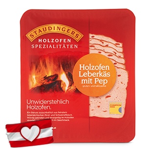 GENUSS 100% AUS ÖSTERREICH Holzofen Leberkäse mit Pep
