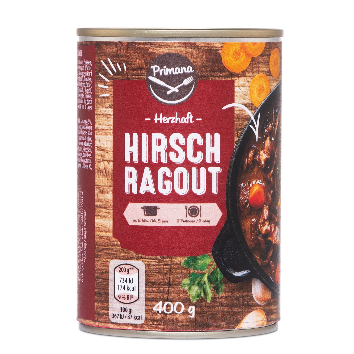 PRIMANA Wildspezialitäten, Hirschgulasch