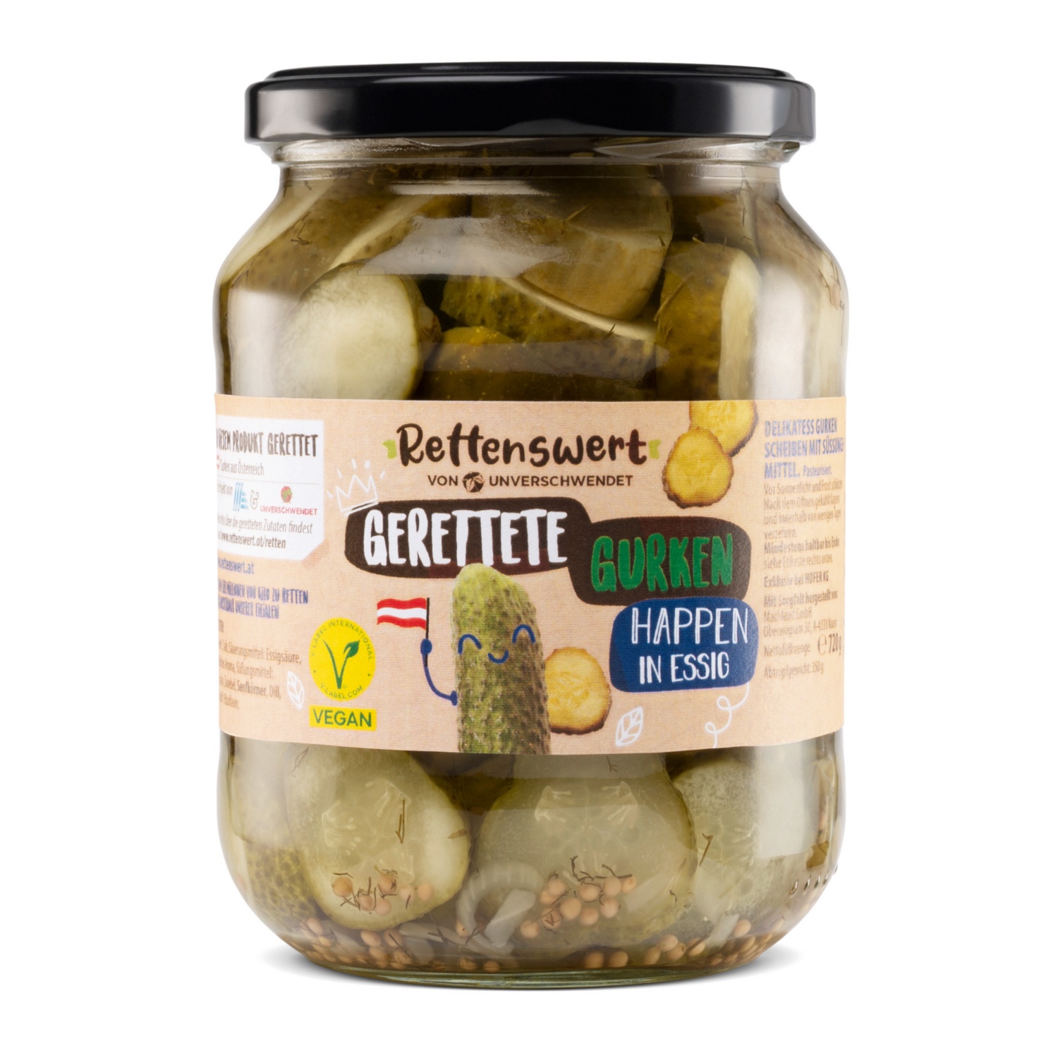 RETTENSWERT Gurkenhappen, 720 ml
