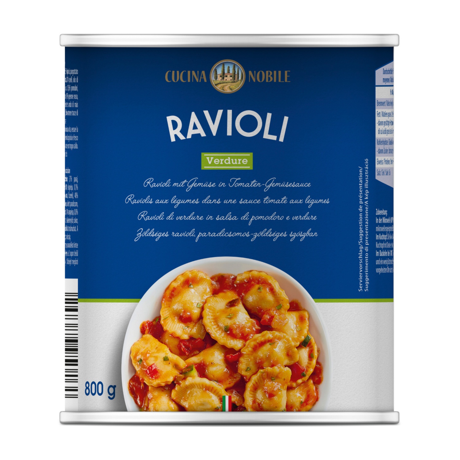 CUCINA NOBILE, Ravioli in der Dose 800g, Gemüse