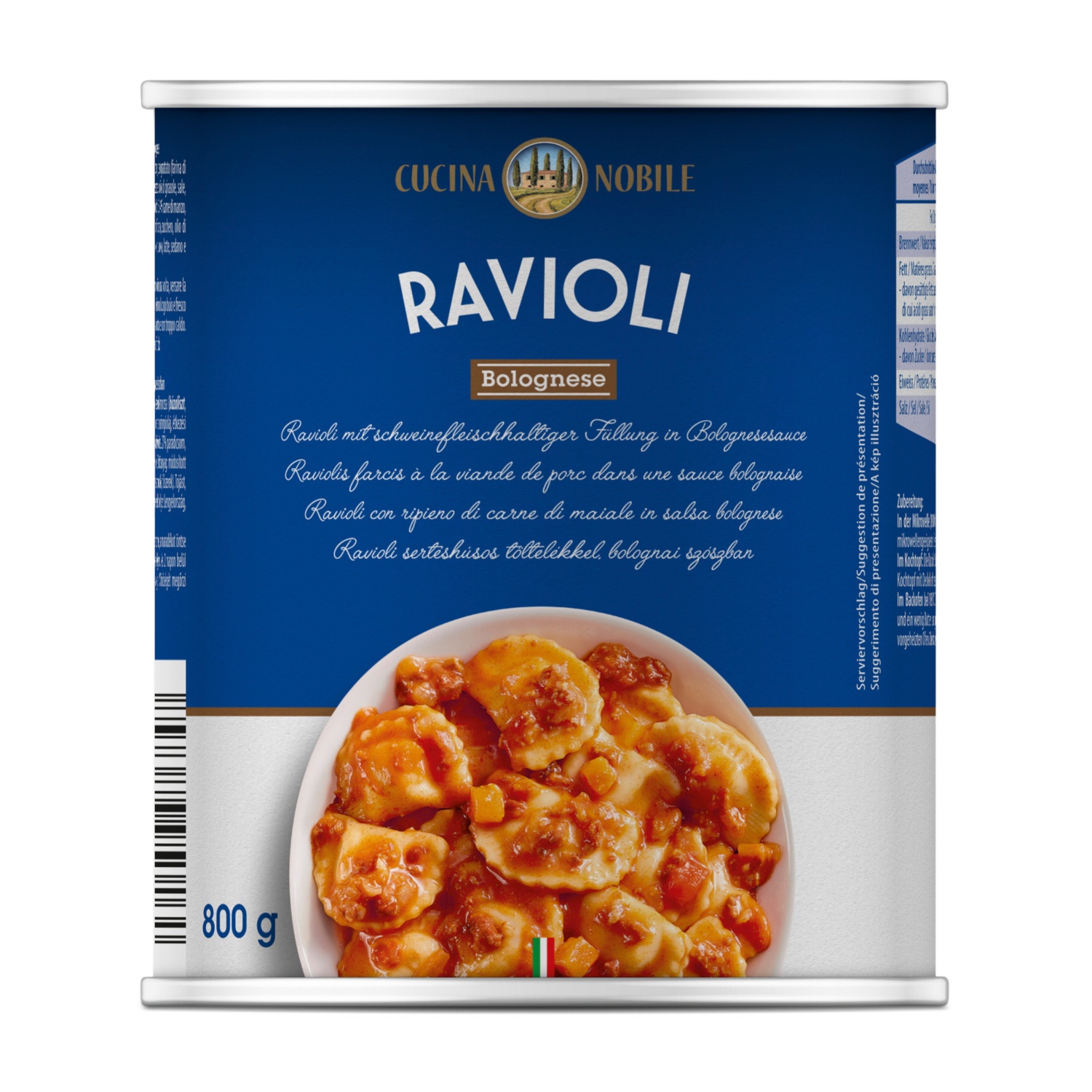 CUCINA NOBILE, Ravioli in der Dose 800g, Bolognese