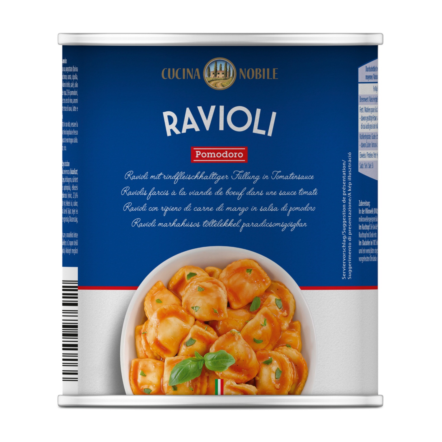 CUCINA NOBILE, Ravioli in der Dose 800g, Tomate