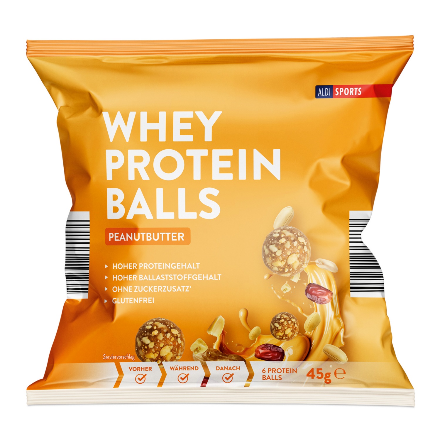 ALDI SPORTS Whey Protein Balls, Peanut Butter