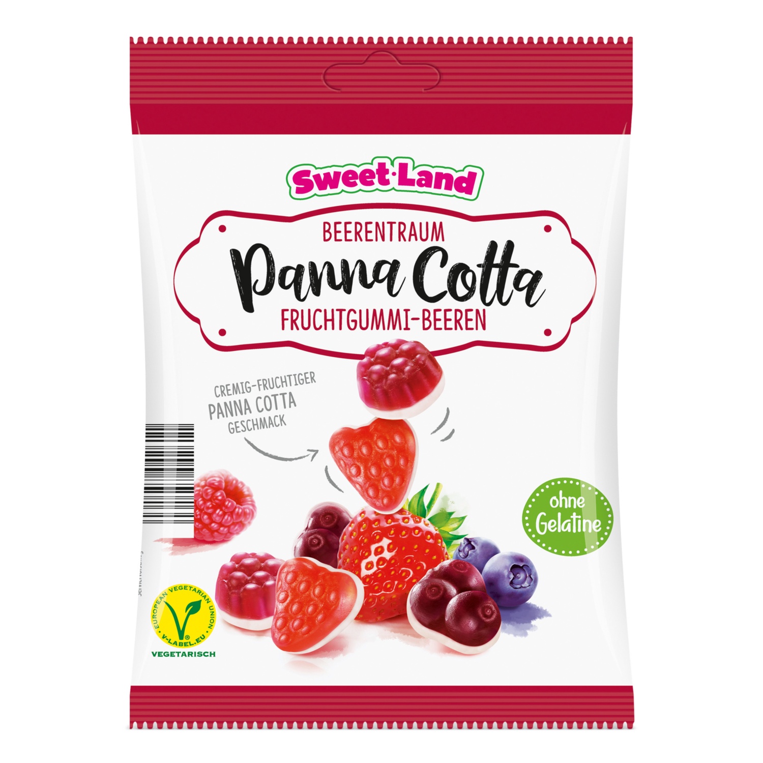 SWEET LAND Premium-Fruchtgummi, Beeren-Trauben-Panacotta