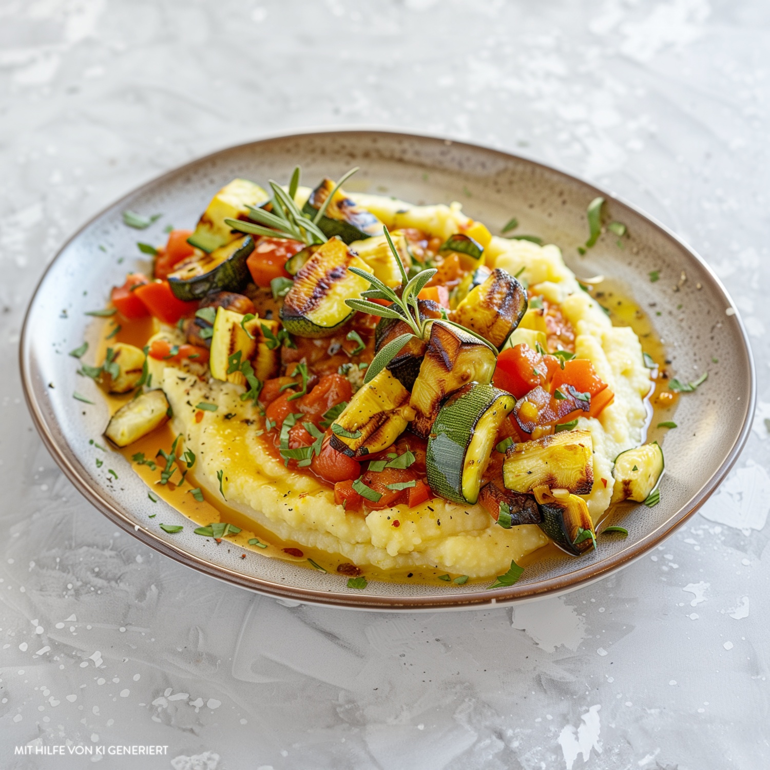 Cremige Polenta mit gegrillter Zucchini | ALDI Rezeptwelt