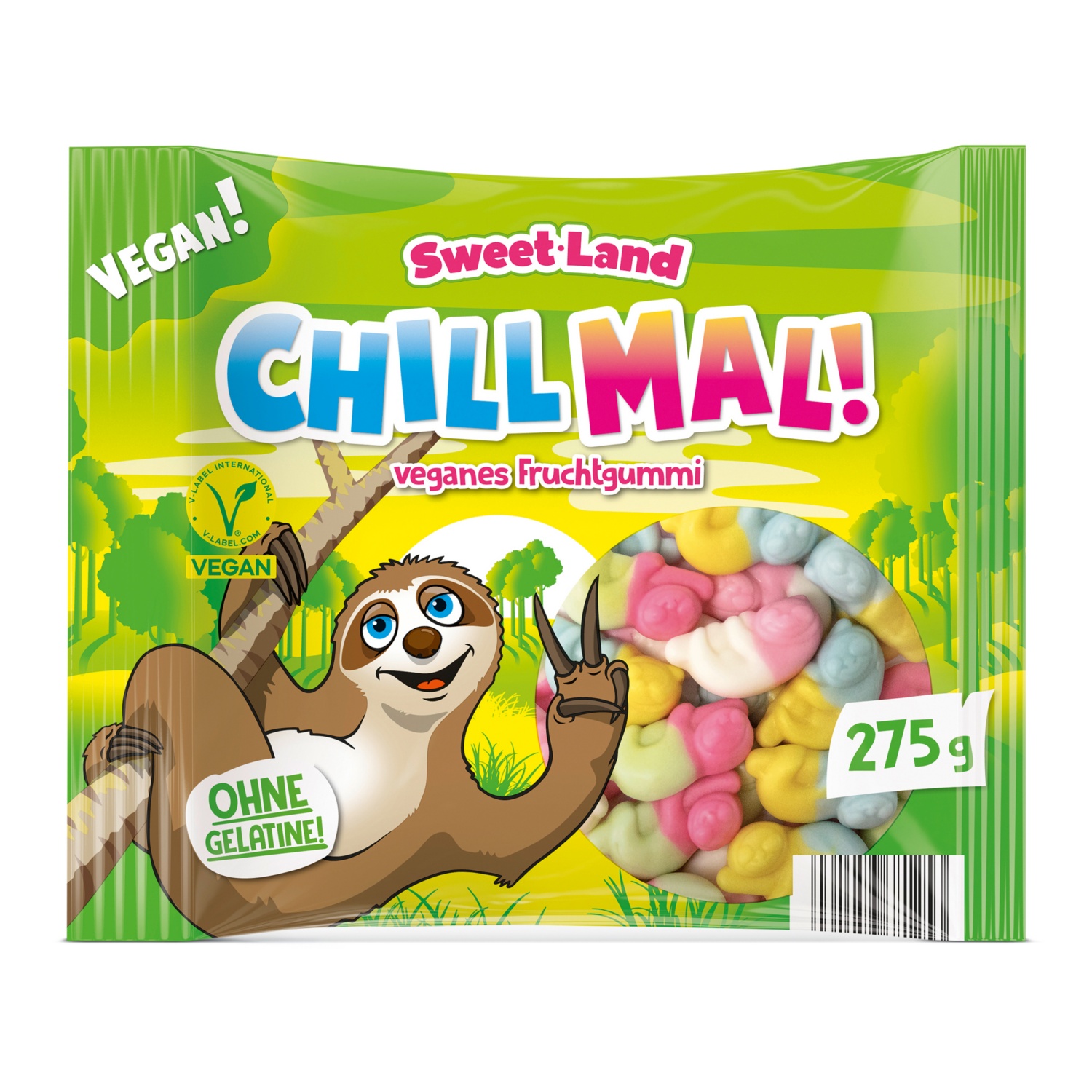 SWEET LAND Fruchtgummi Spaß, Faultier