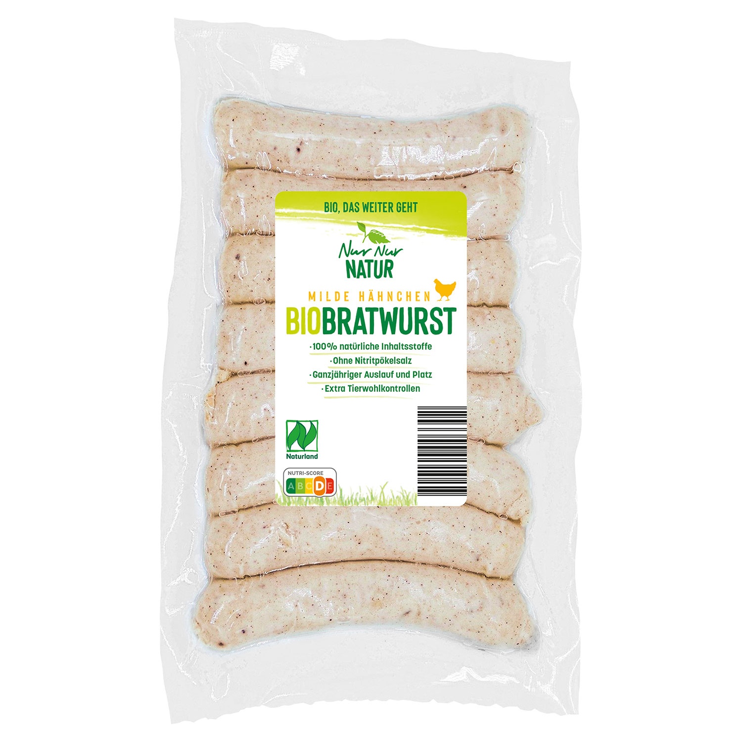 NUR NUR NATUR Bio-Bratwurst, Hähnchen 220 g