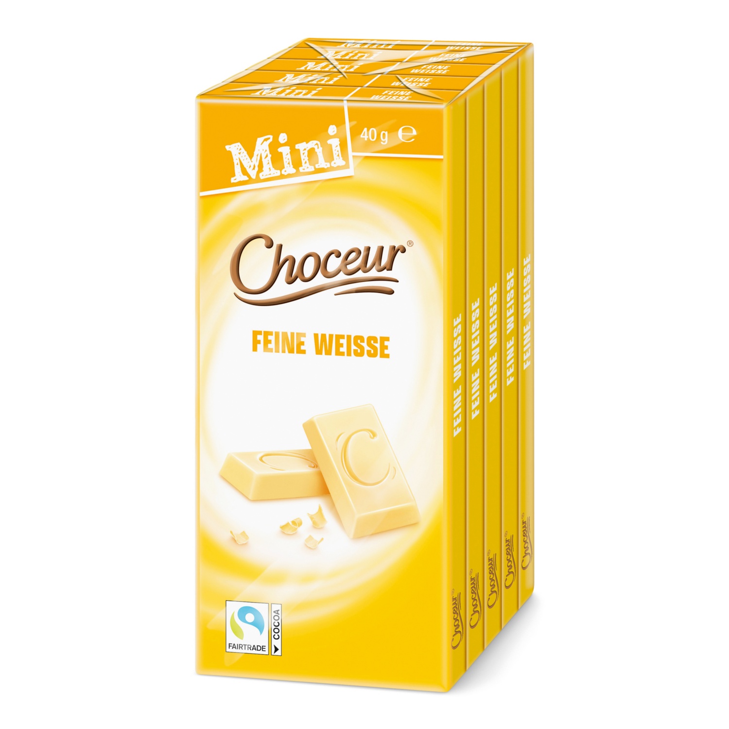 CHOCEUR, Mini Tafeln 5x40g, weiß
