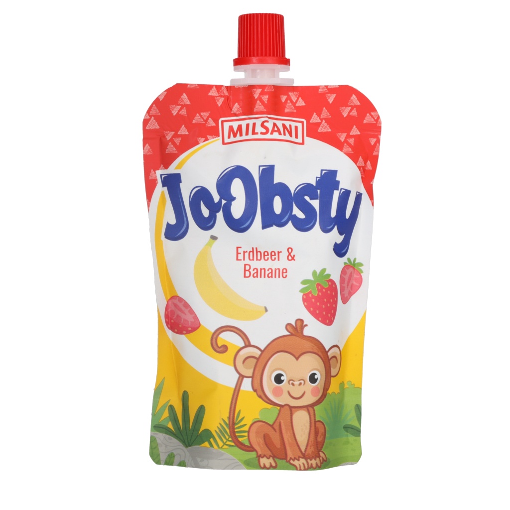 MILSANI Fruchtjoghurt Quetschi, Erdbeer-Banane