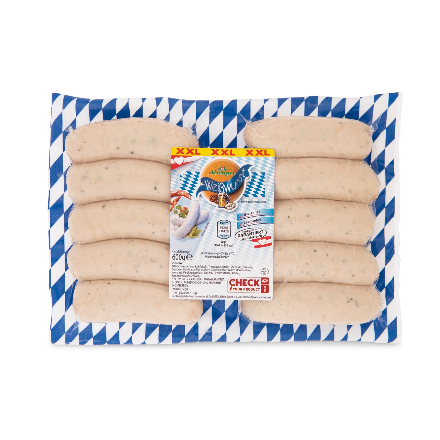 GENUSS 100% AUS ÖSTERREICH Münchner Weißwurst