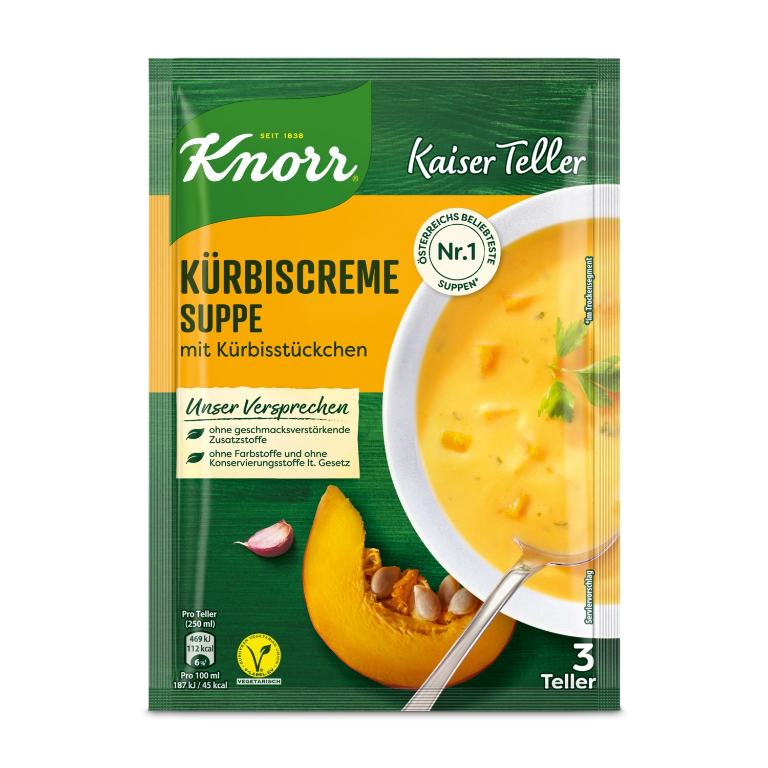 KNORR Kaiserteller Suppe, Kürbiscremesuppe