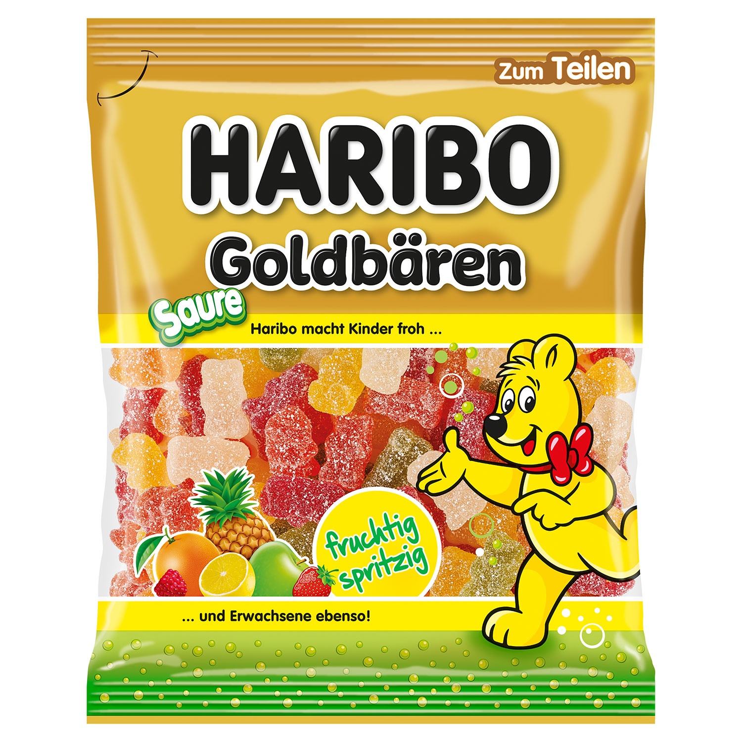 HARIBO Fruchtgummi 175 g, Saure Goldbären