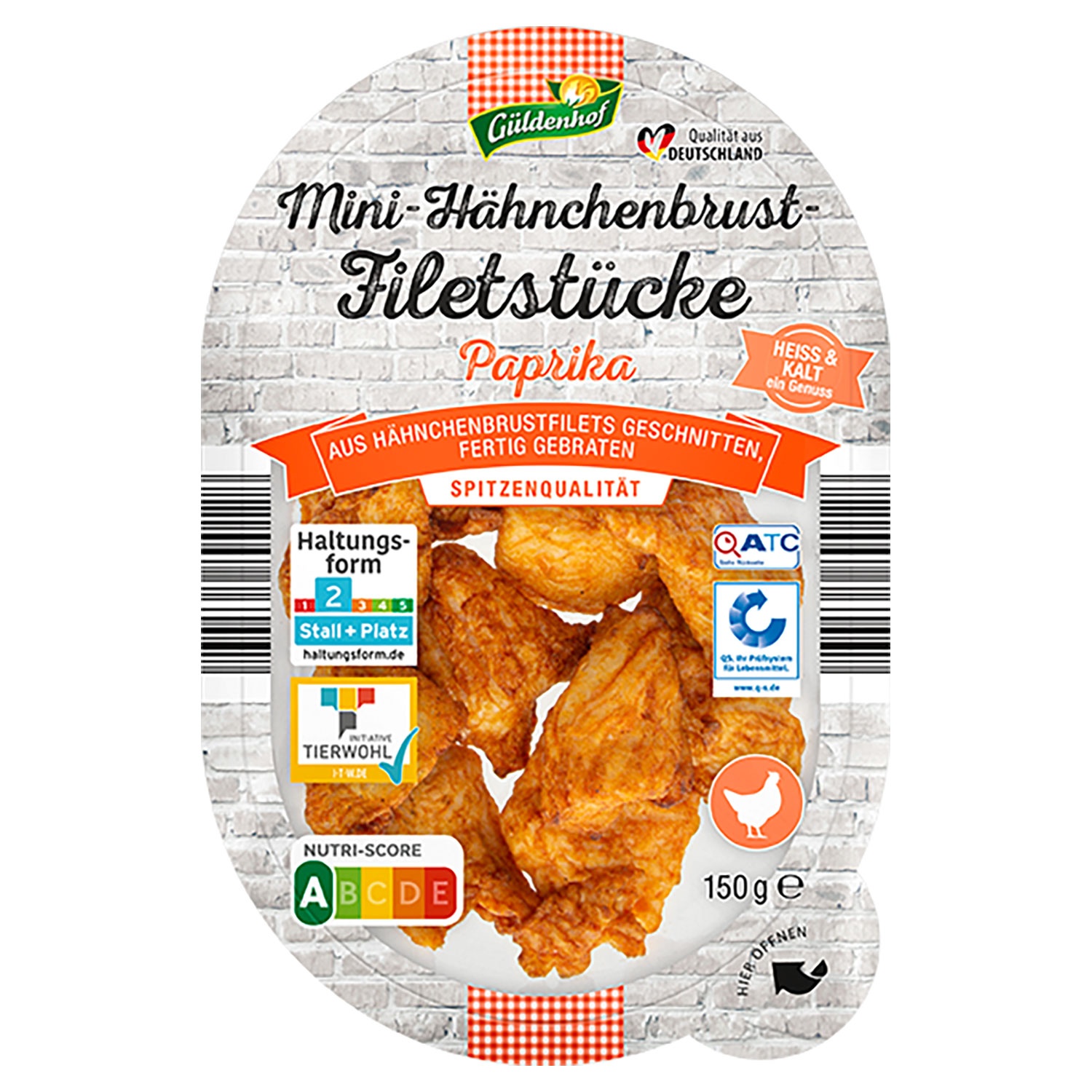 GÜLDENHOF Hähnchenbrust-Filetstreifen 150 g, Mini Paprika