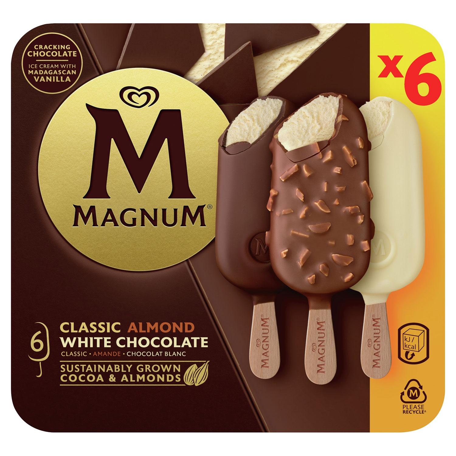 MAGNUM Classic Mandel Weiße Schokolade 580 ml