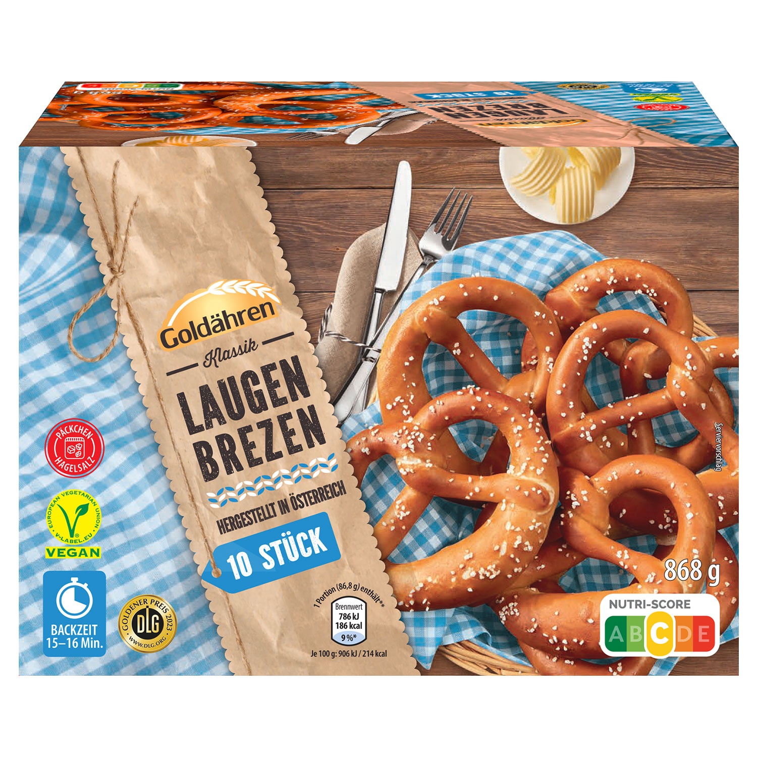 GOLDÄHREN Laugenbrezen 868 g
