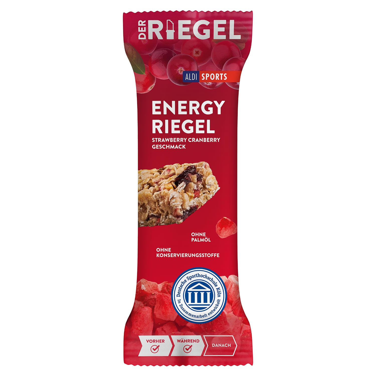 ALDI SPORTS Energy Riegel 40 g, Strawberry-Cranberry