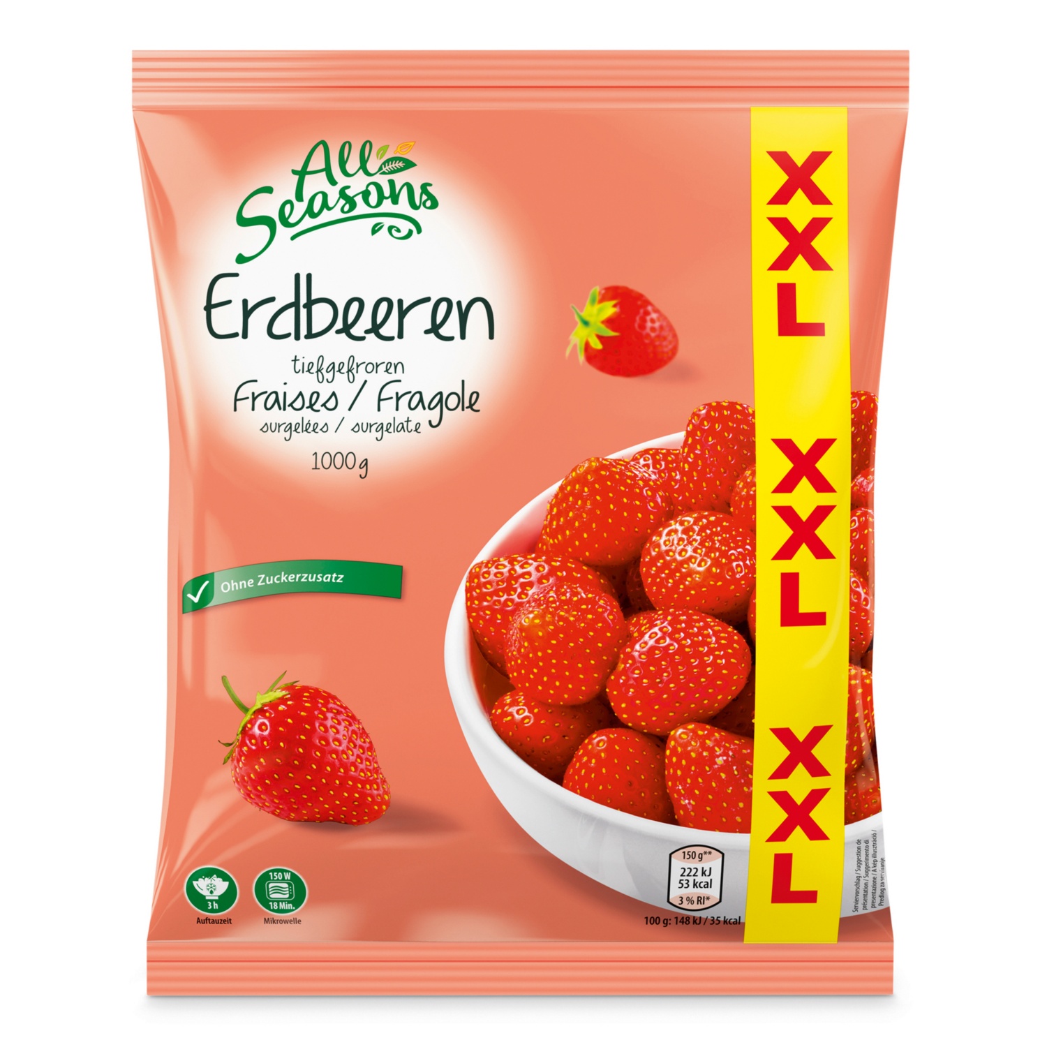 ALL SEASONS XXL Früchtesortiment 1kg, Erdbeeren | ALDI SUISSE