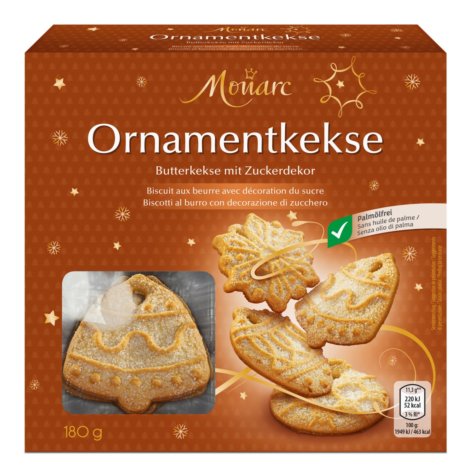 MONARC Tassenkekse, Ornamente