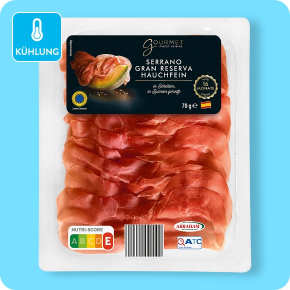 Jamón Serrano, hauchfein