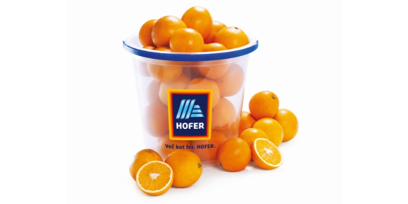 Pomaranče v vedru Hofer